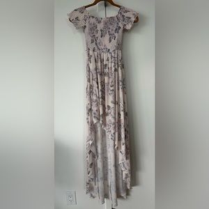 Show Me Your MuMu Floral Ruched high low Dress, Size medium